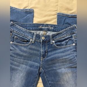 American Eagle Outfitters Skinny Blue  Jeans with Classic Fading
